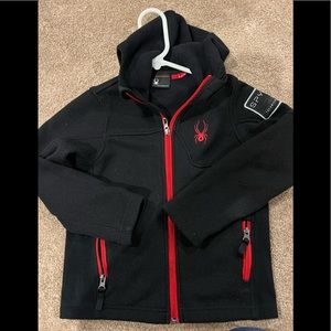 Spider Boys size 7 black zip up Fall Jacket